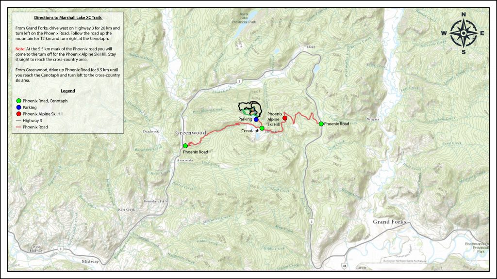 Phoenix Cross Country Ski Society - 2020 - XC Road Map - Hi